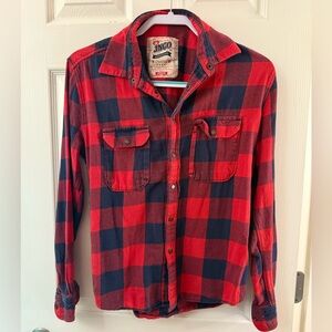 JNCO Red and Black Plaid Shirt